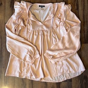 ❤️ 5/$25 ❤️ Mittoshop silky blouse- Size Large